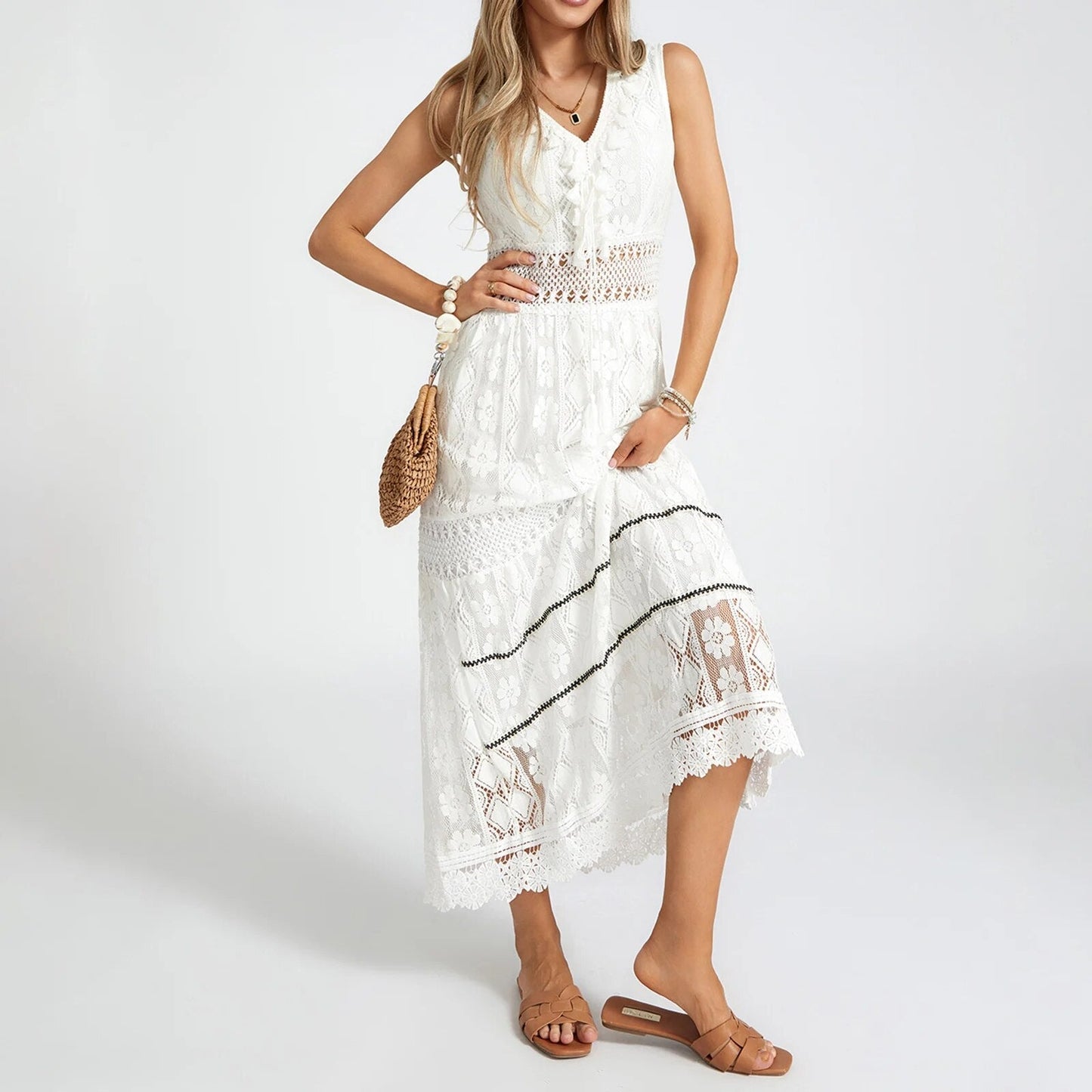 Boho-Style Dress – Elegant Flowy Maxi Dress for Women