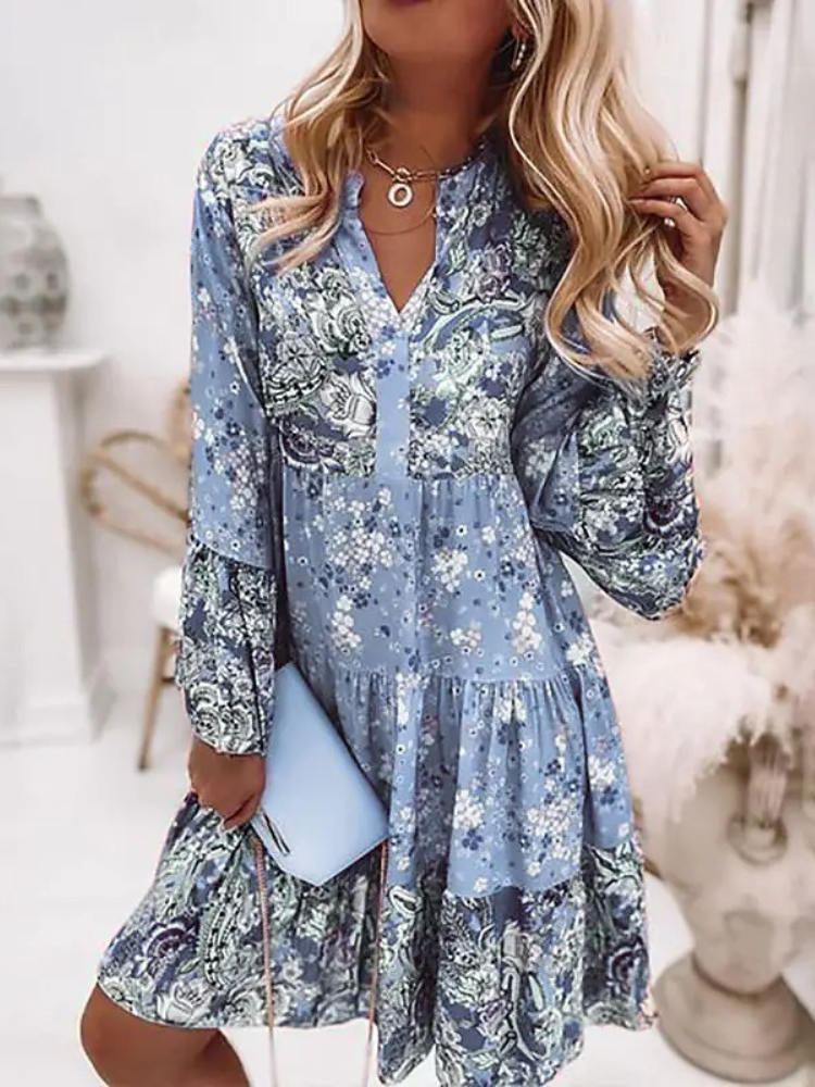 Boho Summer Dress – Floral Print Lightweight Maxi Dress for Women