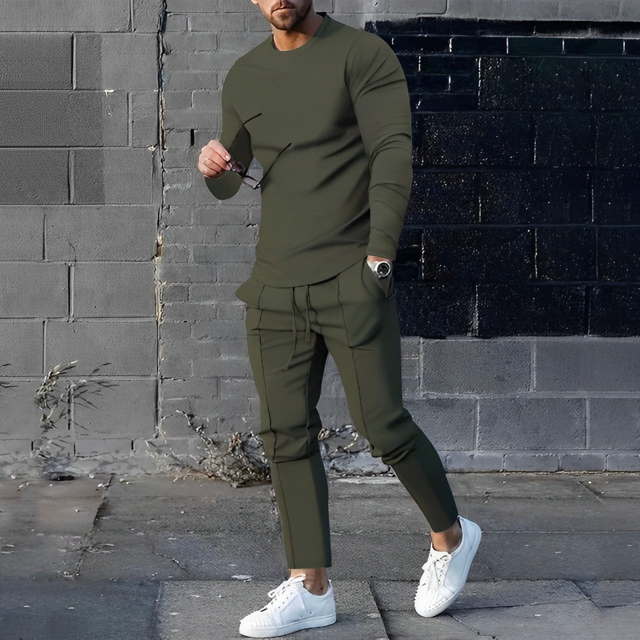 Men's Pullover and Pants Set – Stylish Casual Outfit for Everyday Wear