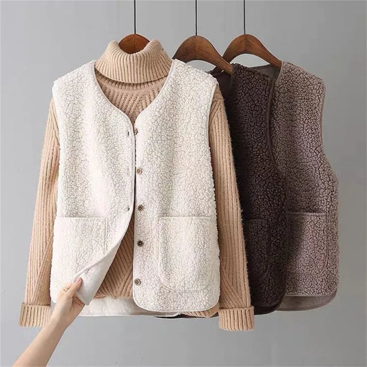 Classic Teddy Cardigan Women – Cozy Soft Knit Open Front Sweater