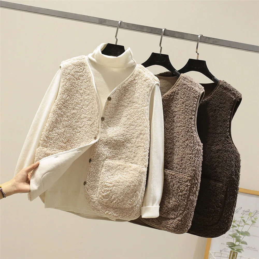 Classic Teddy Cardigan Women – Cozy Soft Knit Open Front Sweater