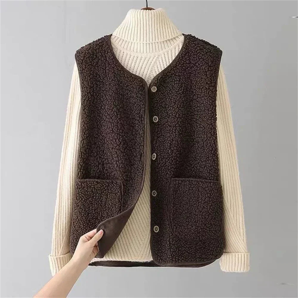 Classic Teddy Cardigan Women – Cozy Soft Knit Open Front Sweater