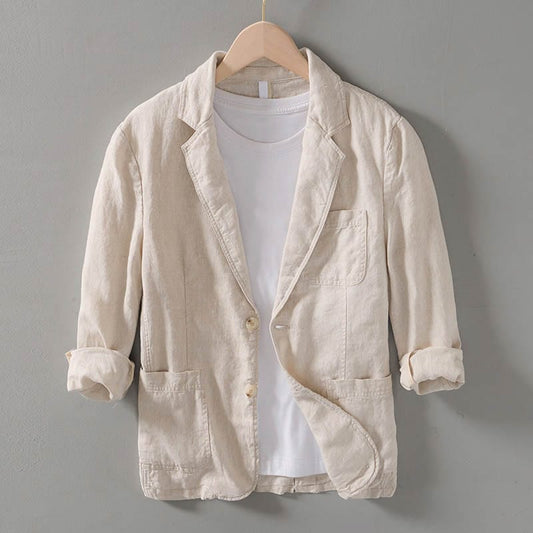 Women's Linen Blazer – Stylish Lightweight Jacket for Work and Casual Wear