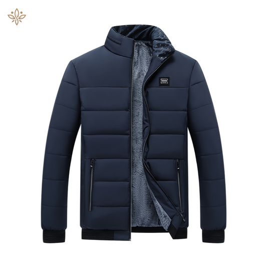 Men's Warm Winter Coat – Luxurious Grey Outerwear for Cold Days