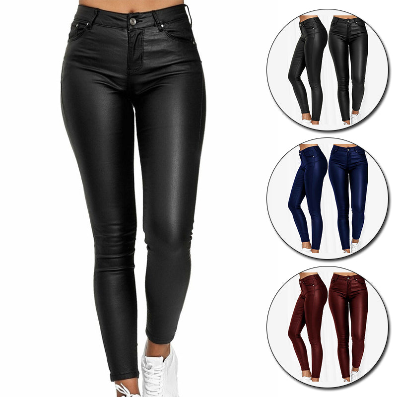 Leather Stretch Pants for Women – Slim Fit, Comfortable & Stylish