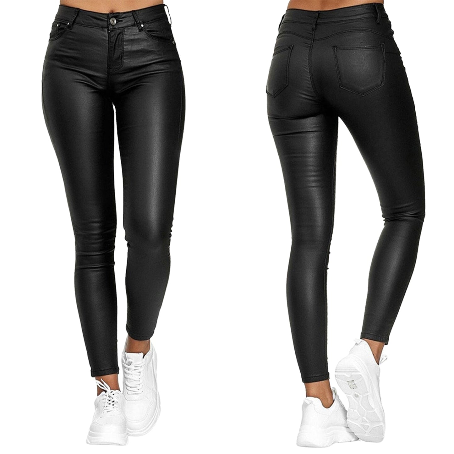 Leather Stretch Pants for Women – Slim Fit, Comfortable & Stylish