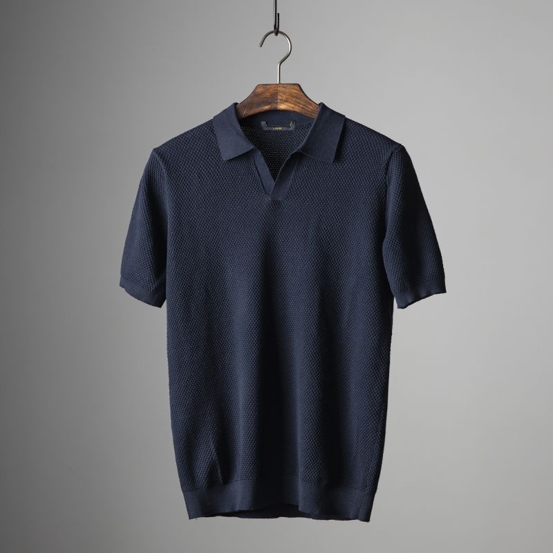 Men's Knitted Polo Shirt – Stylish Casual Top for Everyday Wear