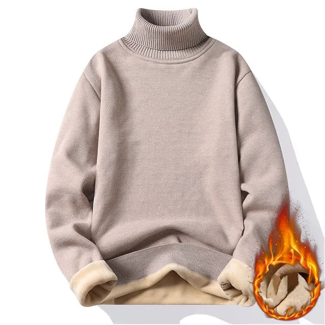 Fleece Turtleneck Sweater – Cozy Warm Pullover for Women