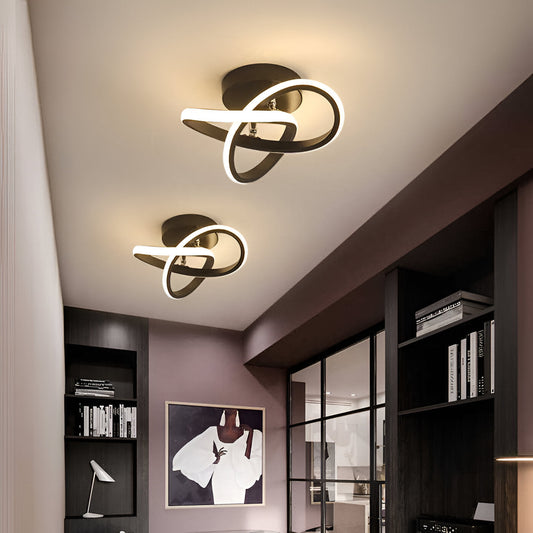 LED Ceiling Light – Elegant Artistic Swirl Design for Home Office Decor