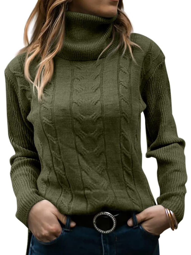 High-Quality Turtleneck Sweater – Soft Viscose Knit for Women