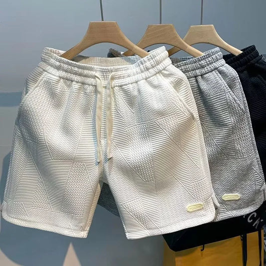 Men's Herringbone Shorts – Lightweight Breathable Casual Summer Wear