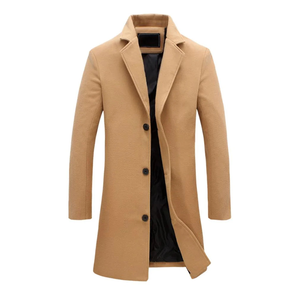 Men's Winter Jacket – Warm Long Coat for Cold Weather