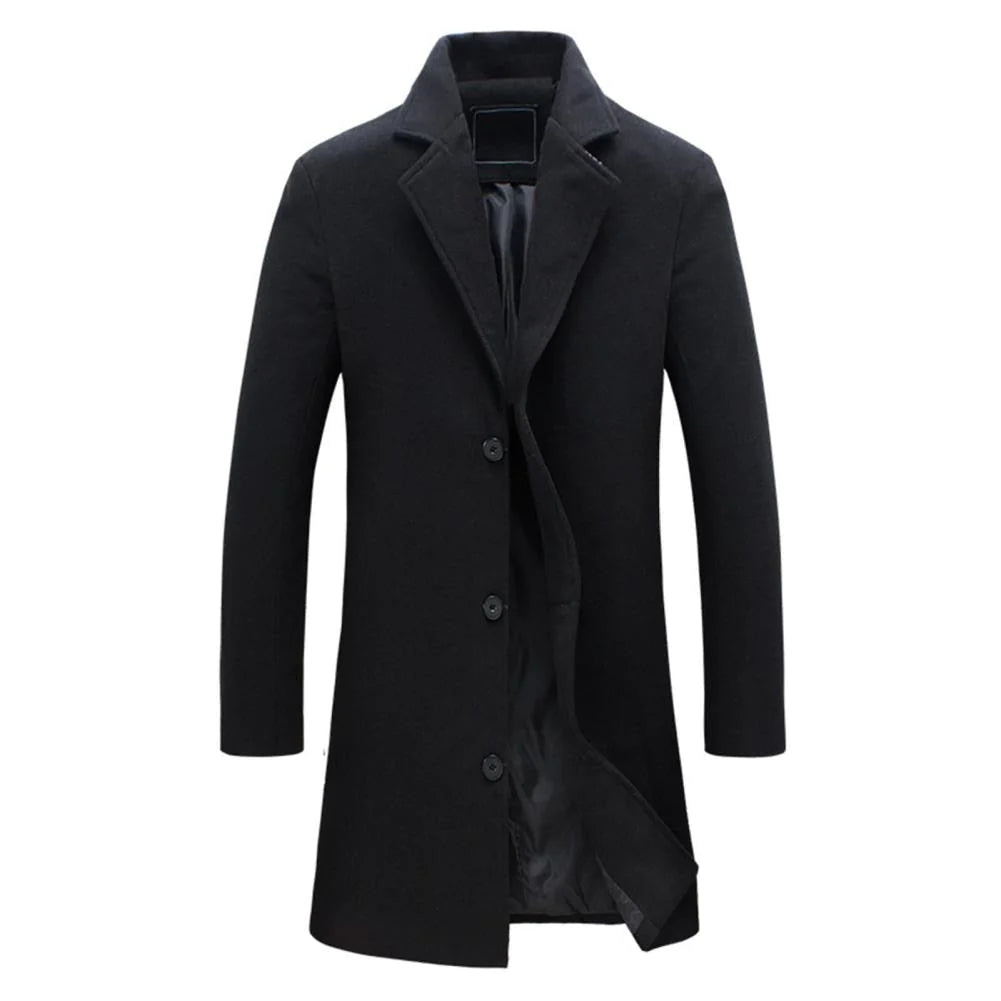 Men's Winter Jacket – Warm Long Coat for Cold Weather