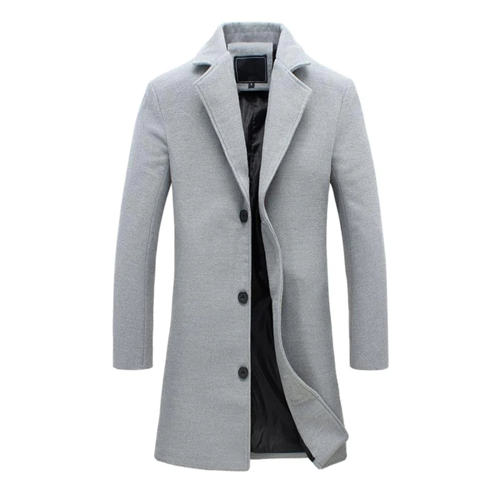 Men's Winter Jacket – Warm Long Coat for Cold Weather