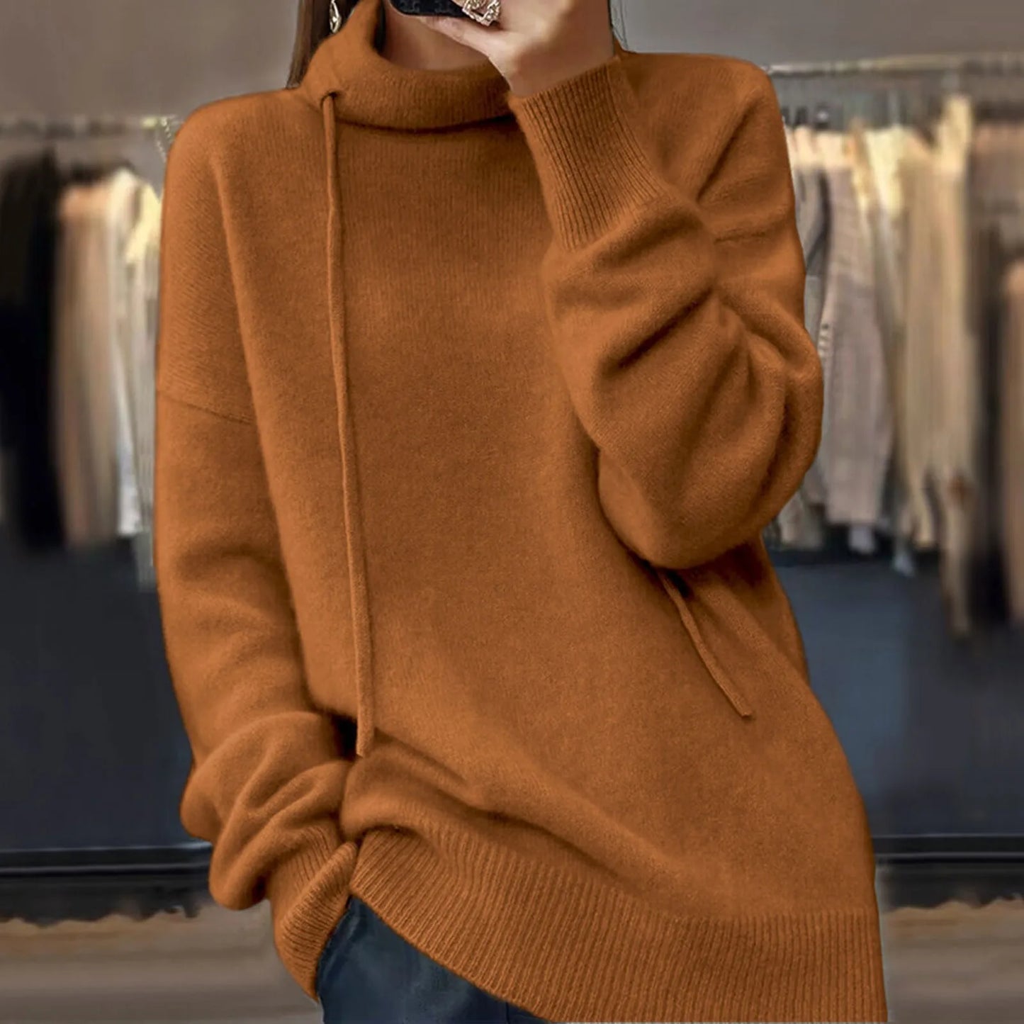 Women's Warm Sweater – Cozy Knit Pullover for Winter