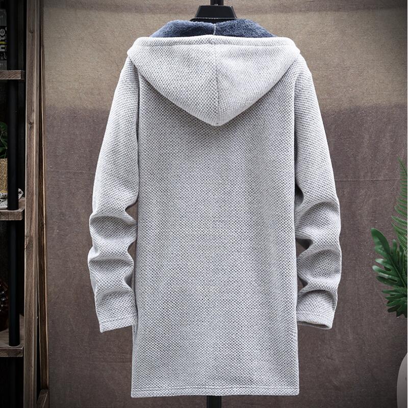 Hooded Zipper Sweater for Men – Warm Fleece Pullover with Pockets