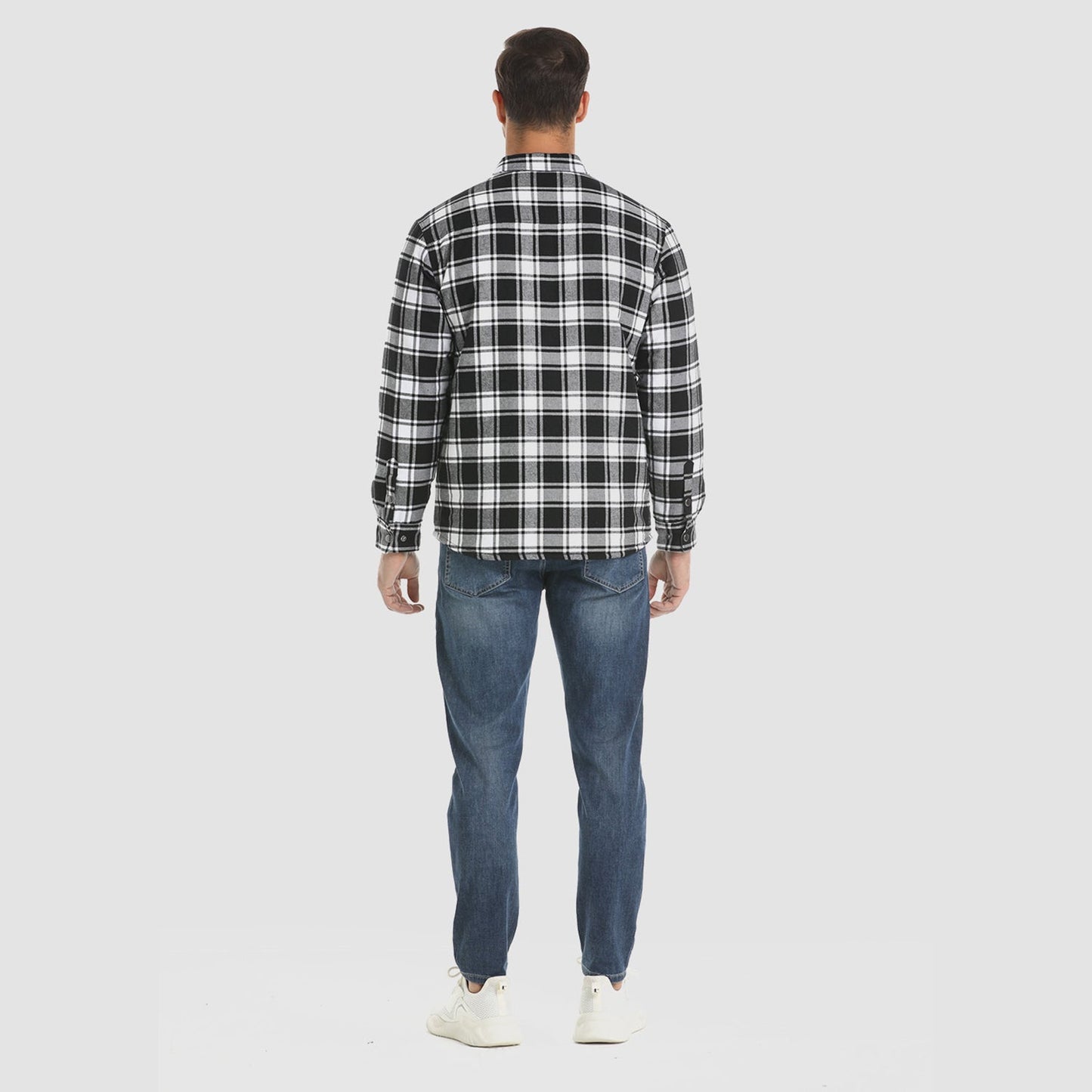 Flannel Jacket for Men – Striped Casual Outerwear for Fall