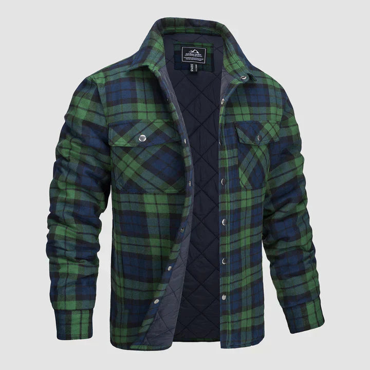 Flannel Jacket for Men – Striped Casual Outerwear for Fall