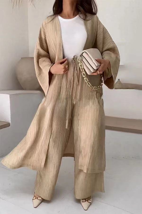 Relaxed Cardigan and Pants Set – Cozy Loungewear Outfit for Women