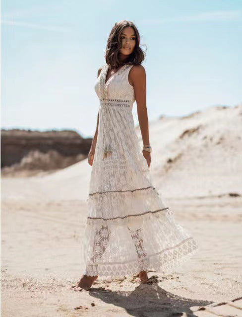 Boho-Style Dress – Elegant Flowy Maxi Dress for Women