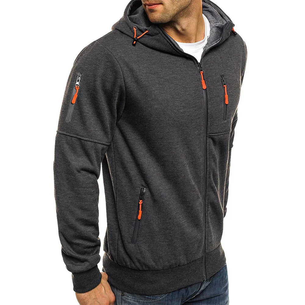 Men's Relaxed Zip-Up Hoodie – Soft Casual Sweatshirt for Everyday Wear