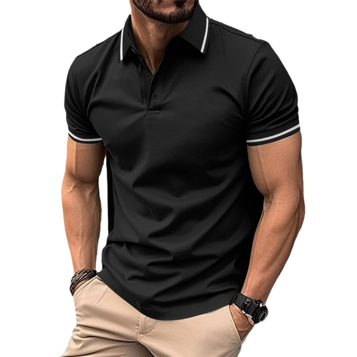 Men's Casual Polo Shirt – Comfortable Cotton Short Sleeve Top