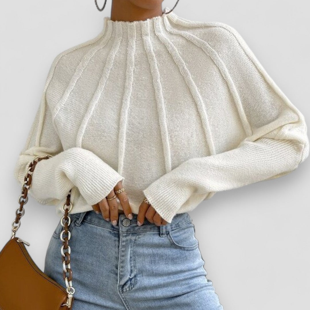 Knitted Roll Neck Sweater Women – Cozy Chunky Knit Pullover for Winter Fashion