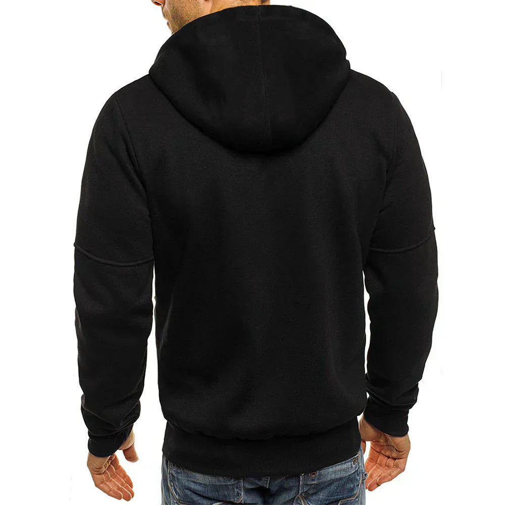 Men's Relaxed Zip-Up Hoodie – Soft Casual Sweatshirt for Everyday Wear