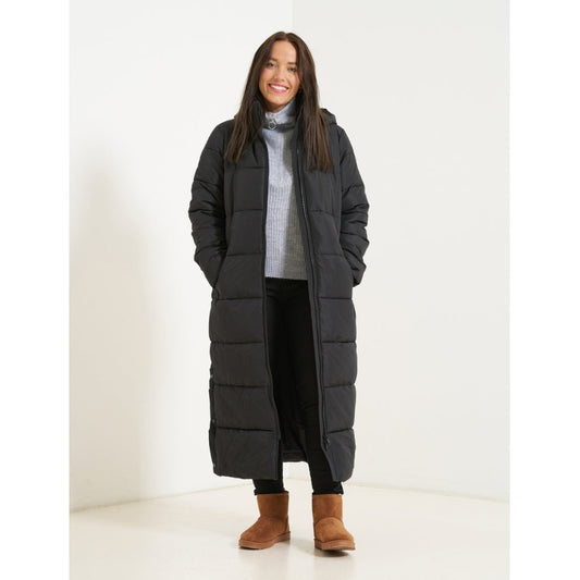 Long Women's Coat – Stylish Warm Overcoat with Free Hat