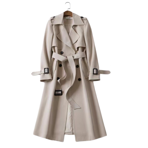 Women's Double-Breasted Coat – Stylish Warm Overcoat for Winter