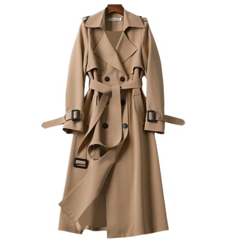 Women's Double-Breasted Coat – Stylish Warm Overcoat for Winter