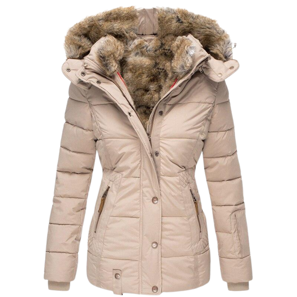 Women's Casual Fur Coat with Hood – Warm Stylish Outerwear