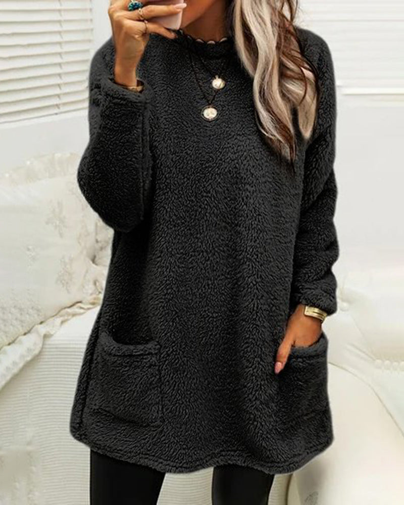 Warm Long Pullover Sweater for Women – Cozy Knit Top for Winter