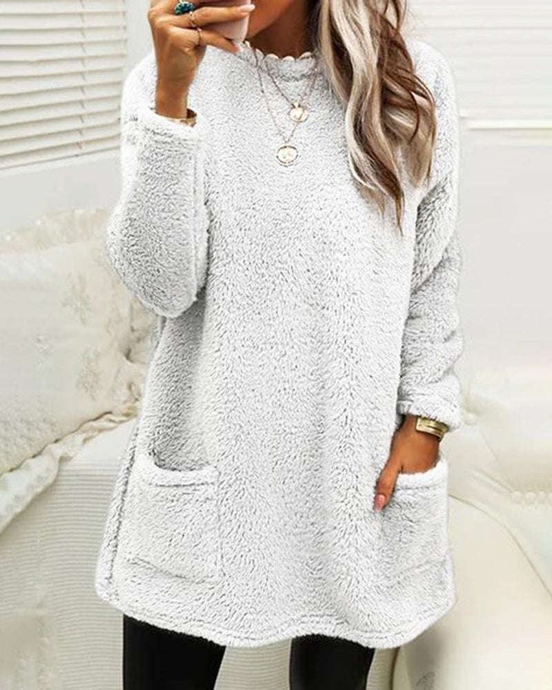 Warm Long Pullover Sweater for Women – Cozy Knit Top for Winter