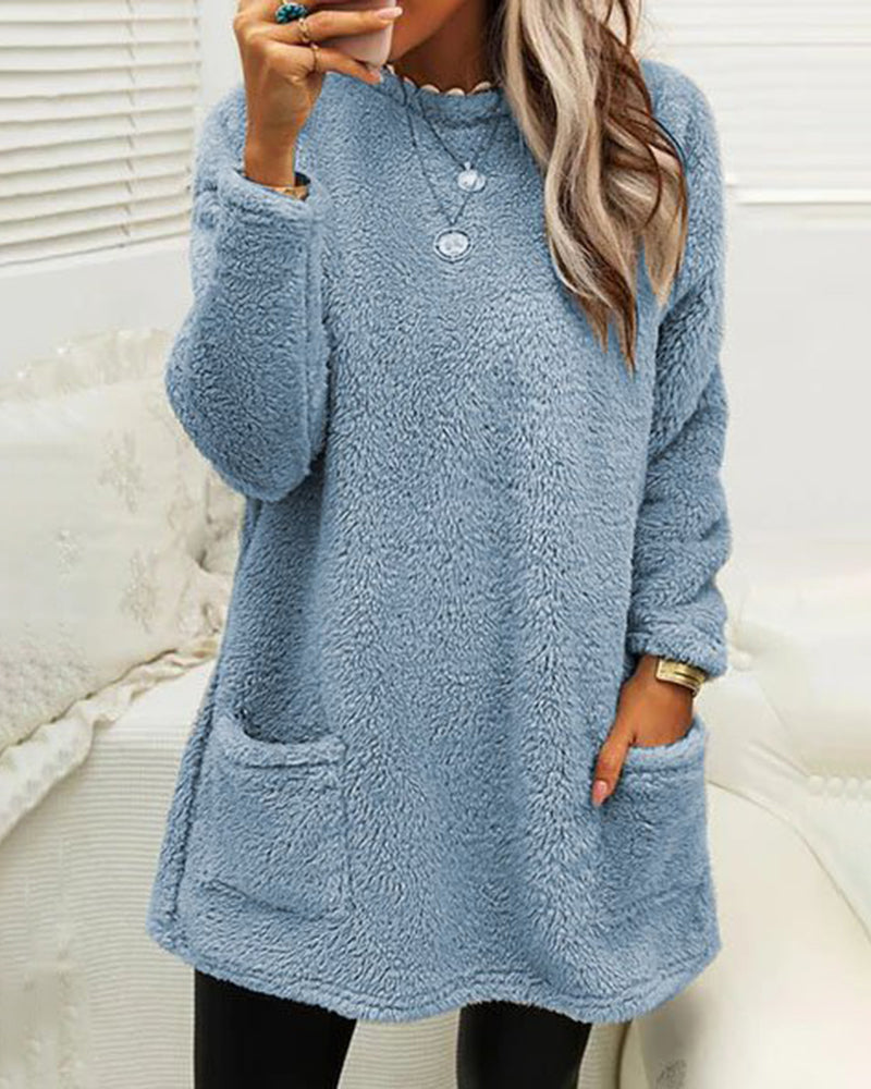 Warm Long Pullover Sweater for Women – Cozy Knit Top for Winter