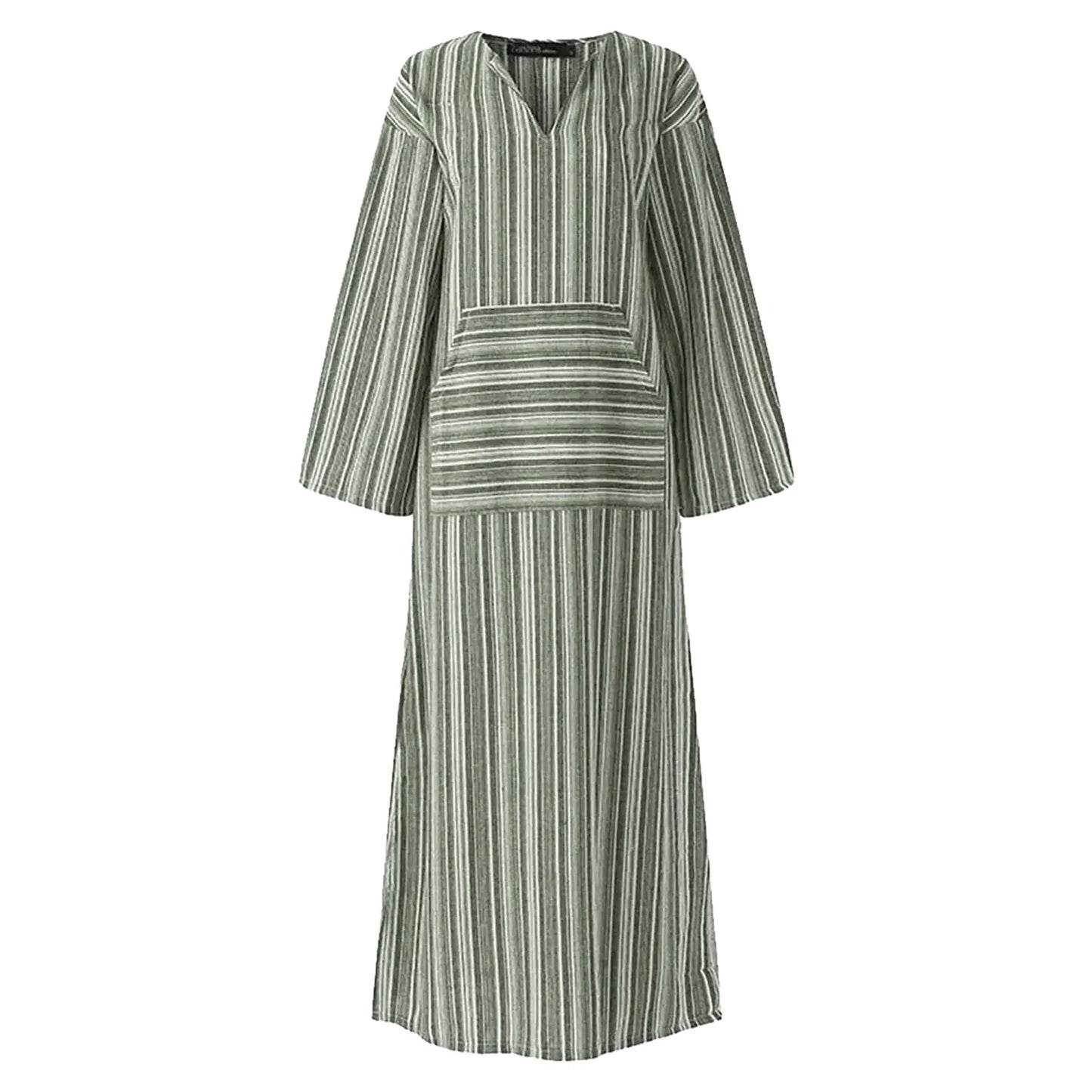 Vintage-Style Striped Dress – Long Elegant Dress for Women