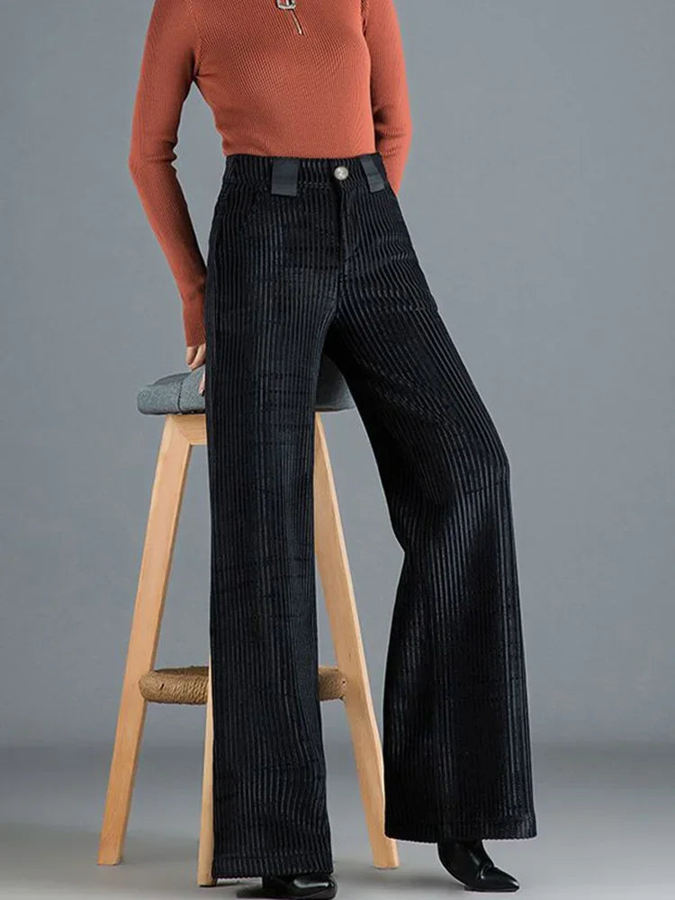 Women's Cord Trousers – Stylish High-Waisted Pants for Casual Wear