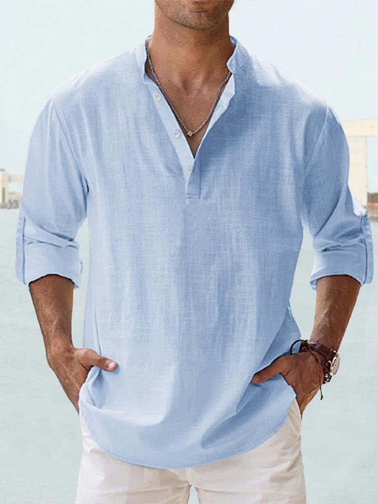 Casual Shirt Men – Lightweight Cotton Button-Up for Everyday Wear