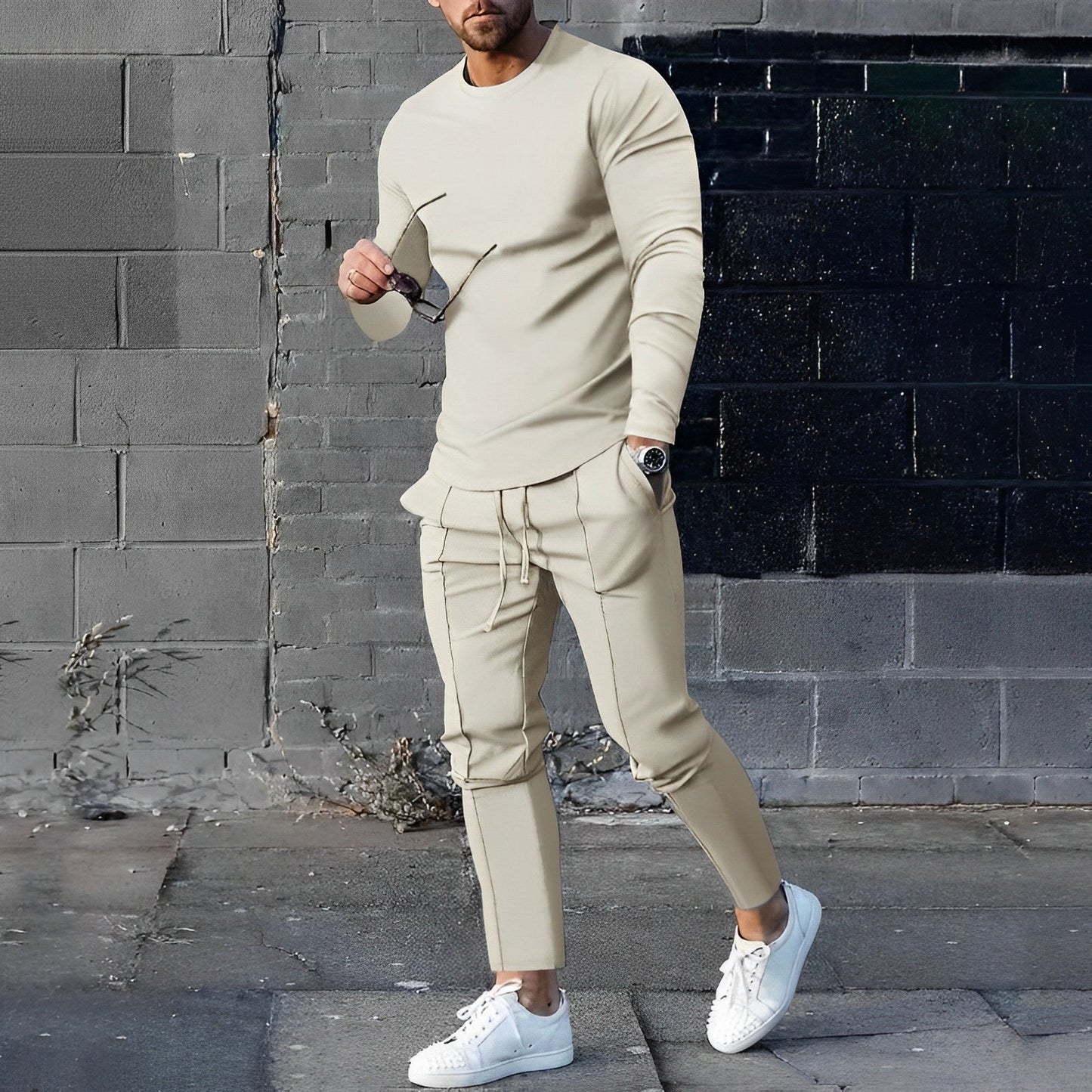 Men's Pullover and Pants Set – Stylish Casual Outfit for Everyday Wear