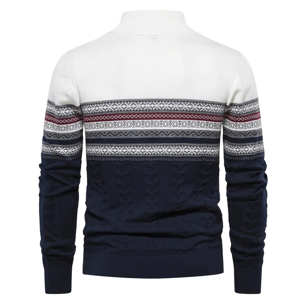 Winter Pullover for Men – Warm Zippered Sweater for Cold Weather