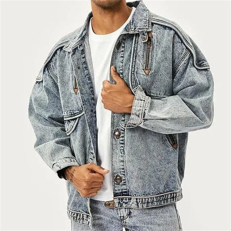 Denim Jacket for Men – Stylish Casual Outerwear with Classic Fit