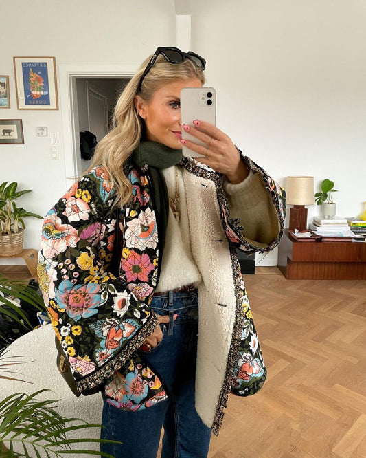 Floral Print Jacket – Women's Lightweight Fashion Outerwear