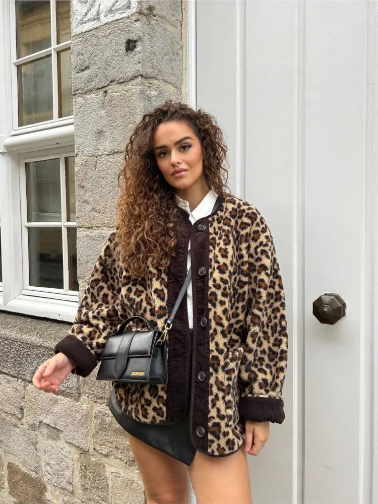 Leopard Print Jacket Women – Stylish Animal Print Outerwear for Fall