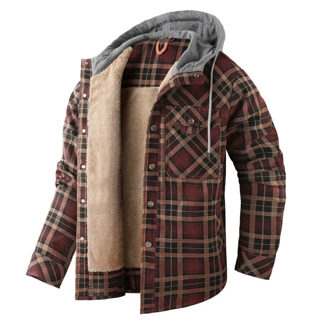 Checked Shirt Coat Women – Warm Flannel Layered Jacket