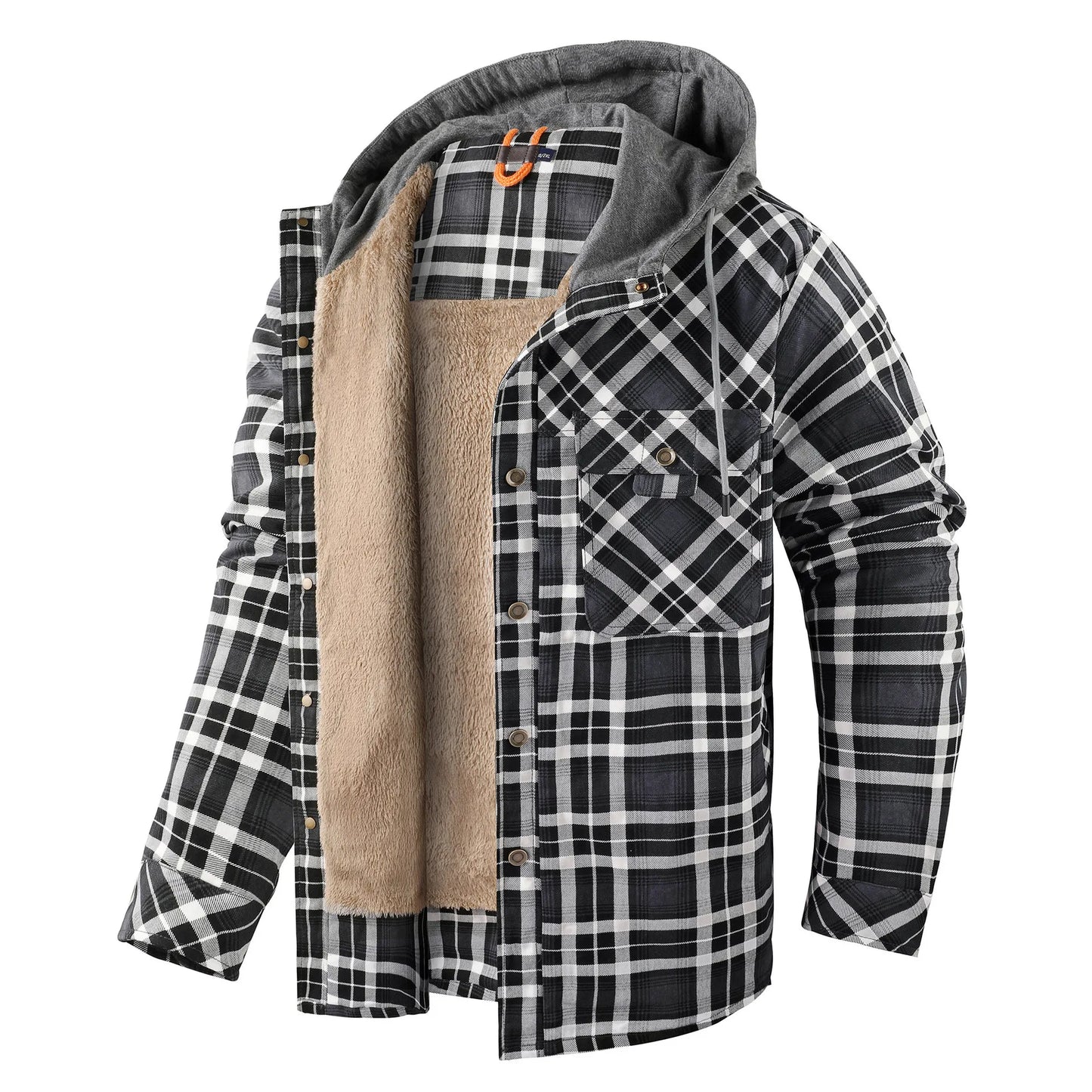 Checked Shirt Coat Women – Warm Flannel Layered Jacket