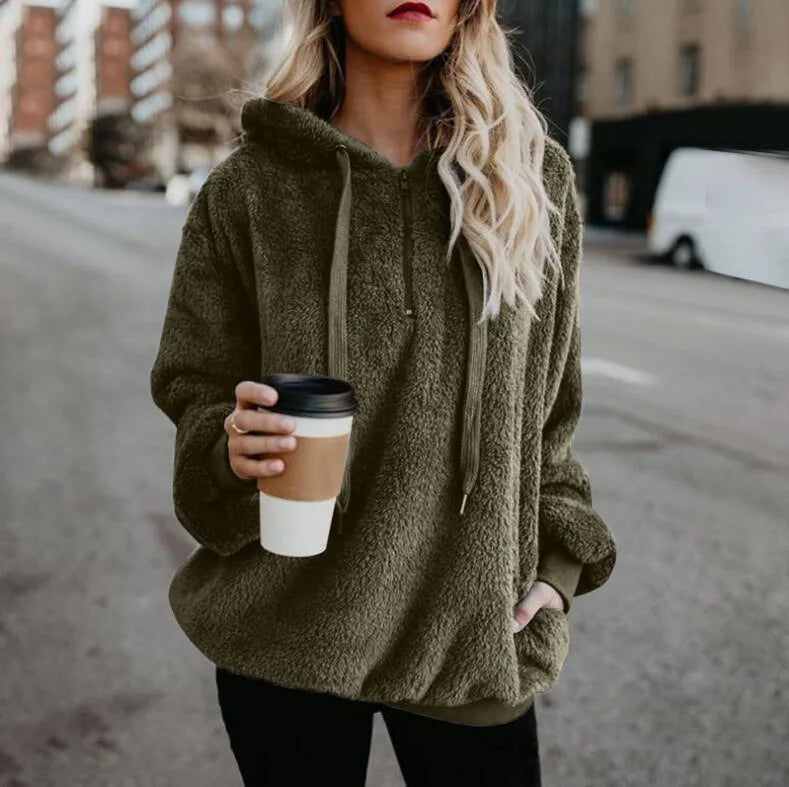 Fluffy Sweater Women – Loose Knit Cozy Pullover for Fall