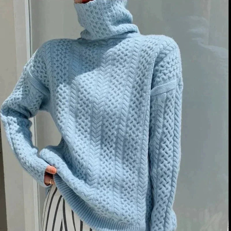 Turtleneck Sweater Women – Cozy Knit Pullover for Winter Style