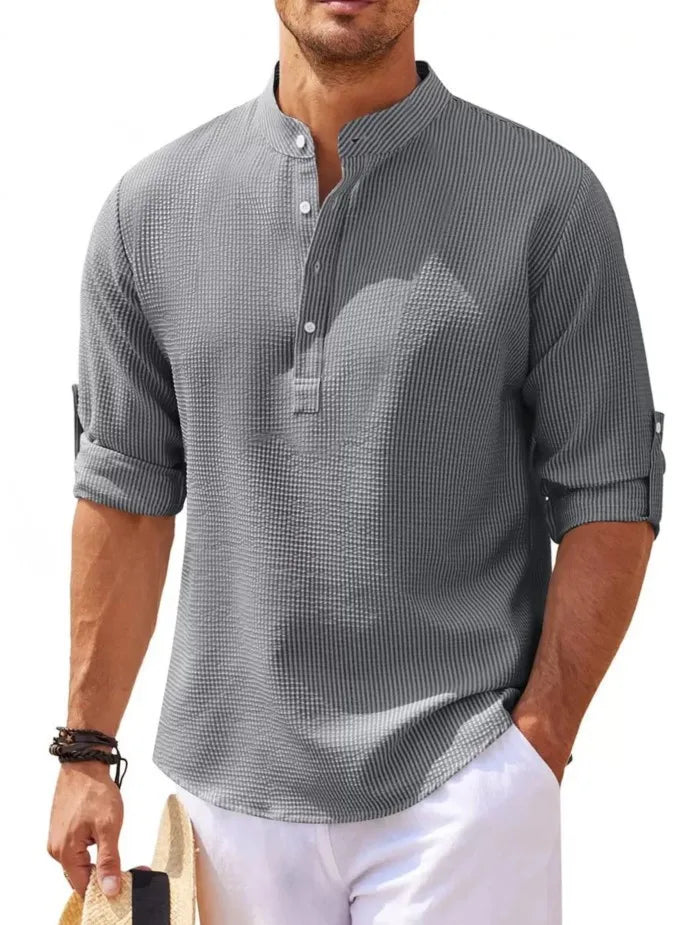 Men's Casual Shirt – Stylish Short Sleeve Cotton Top