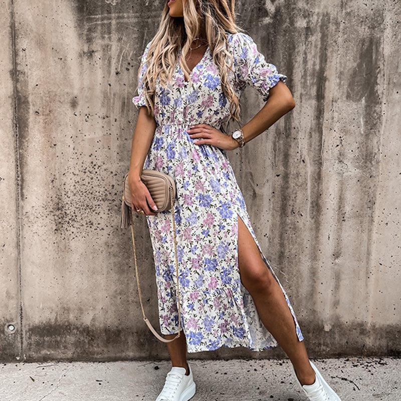 Summer Dress Women – Elegant Lightweight Floral Midi for Beach