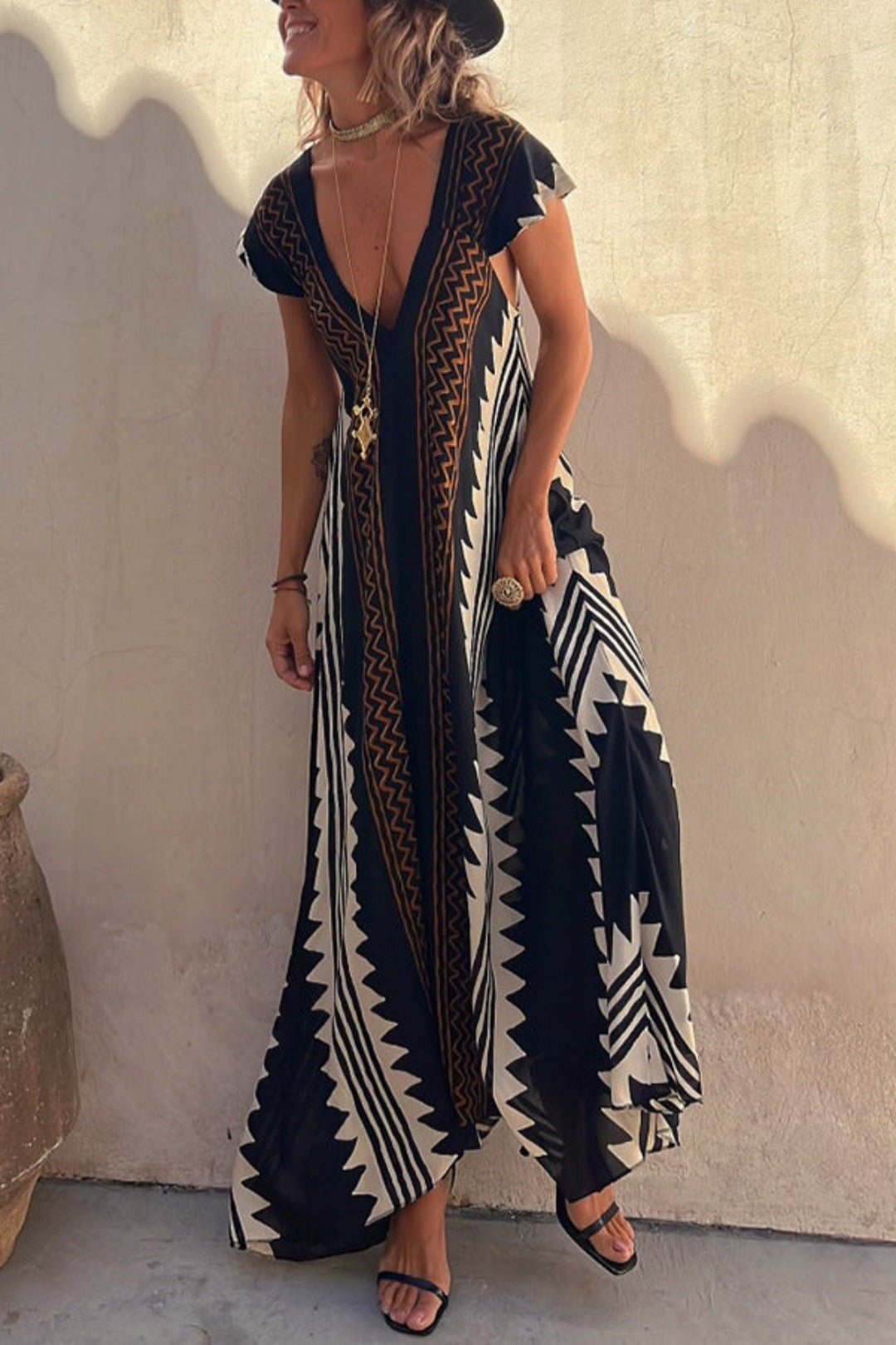 Aztec Dress – Boho Chic Maxi Dress for Women